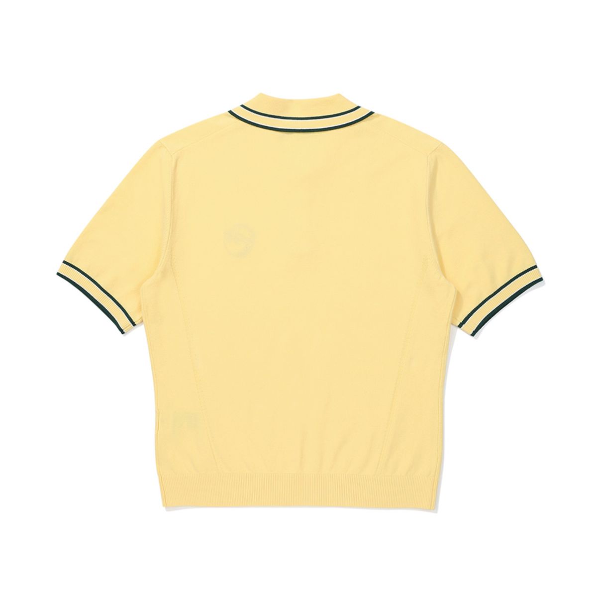 말본 골프(MALBON GOLF) 여성 컬러 팁 카라 하프슬리브 니트 YELLOW (WOMAN)