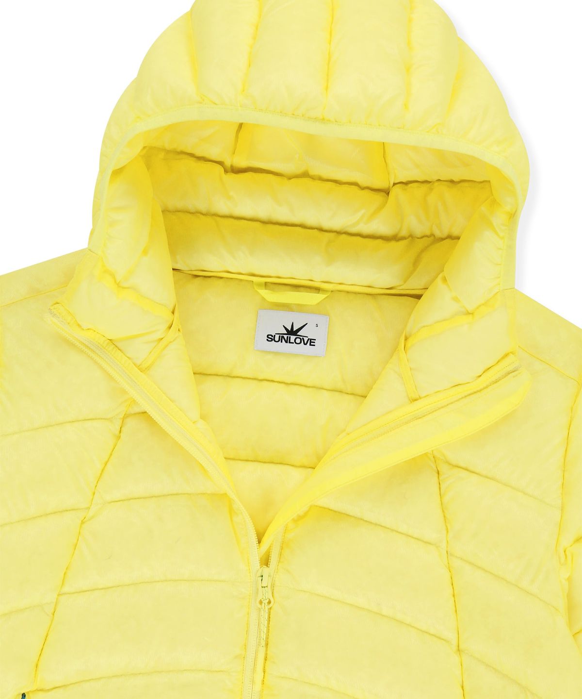 썬러브투어(SUNLOVETOUR) Hooded Fly Light Down Jacket Yellow