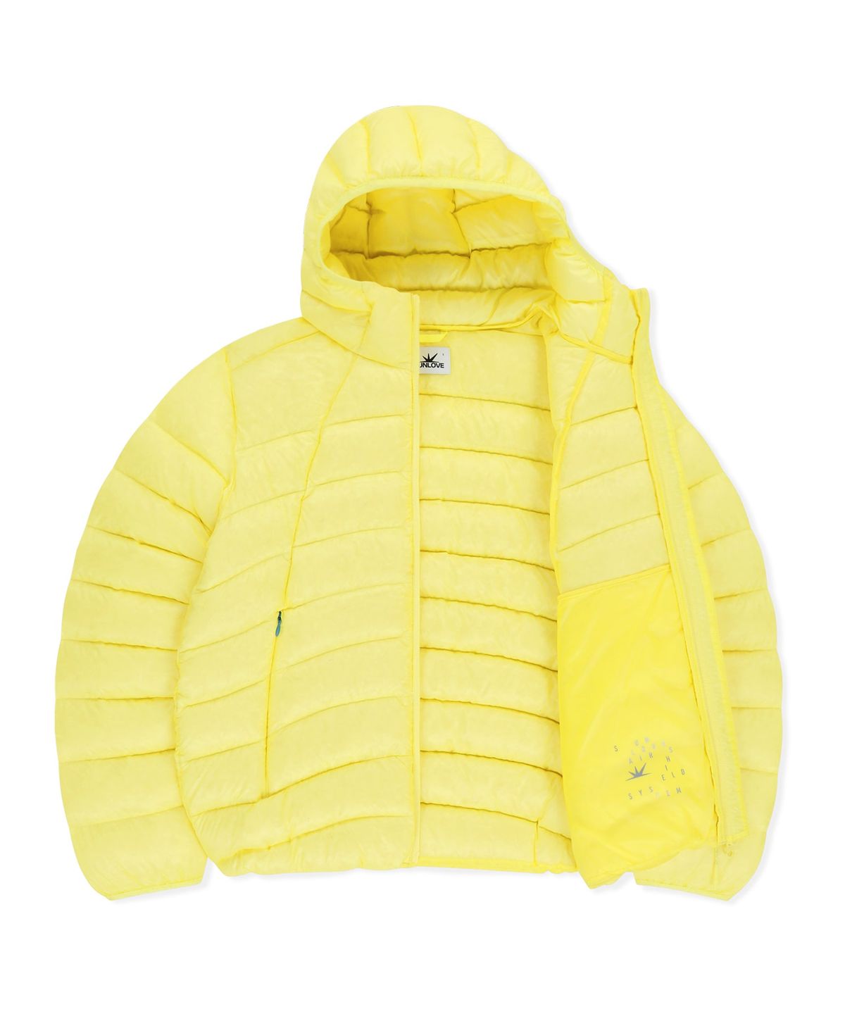 썬러브투어(SUNLOVETOUR) Hooded Fly Light Down Jacket Yellow