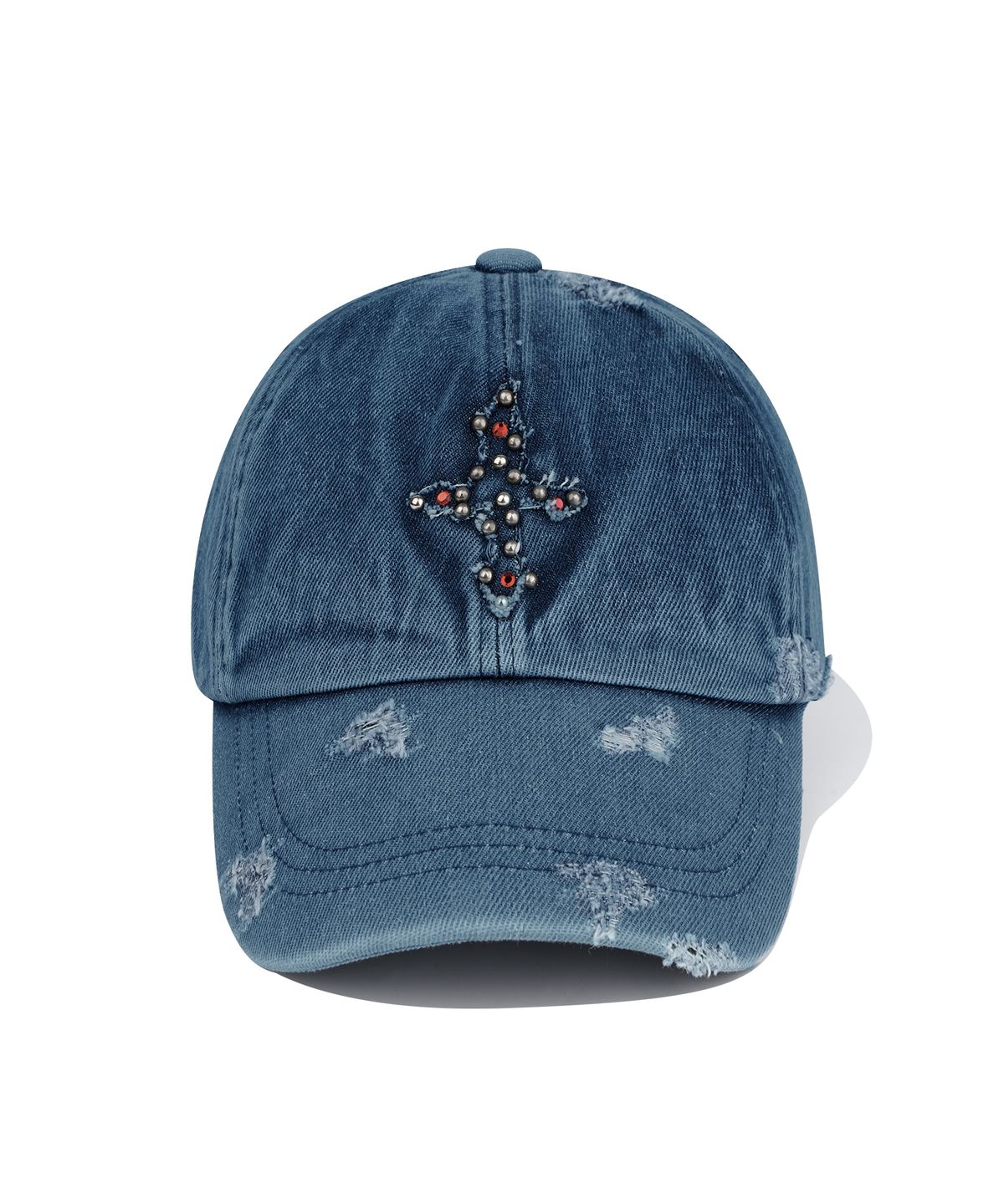 낫포너드(NOT4NERD) 4 Symbol Stud Vintage Ball Cap - Deep Blue