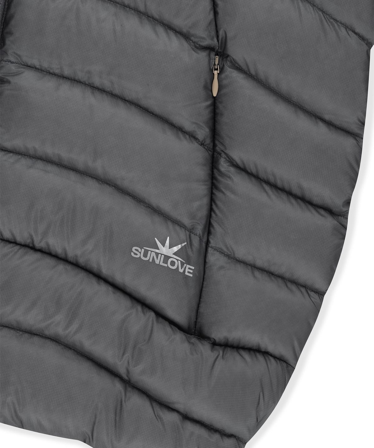 썬러브투어(SUNLOVETOUR) Hooded Fly Light Down Jacket Grey