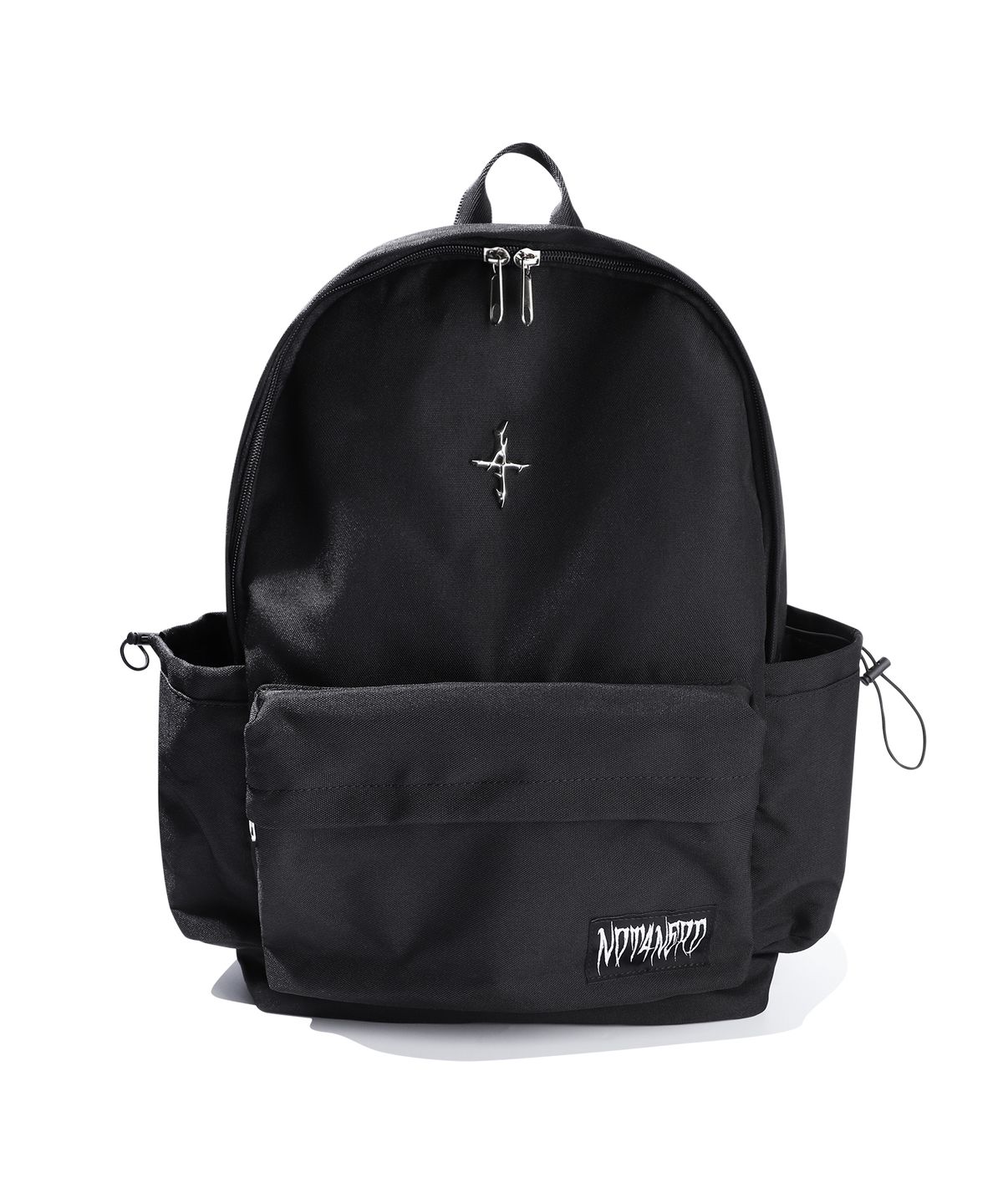 낫포너드(NOT4NERD) 4 Symbol Pendant Patch String Pocket Backpack - Black