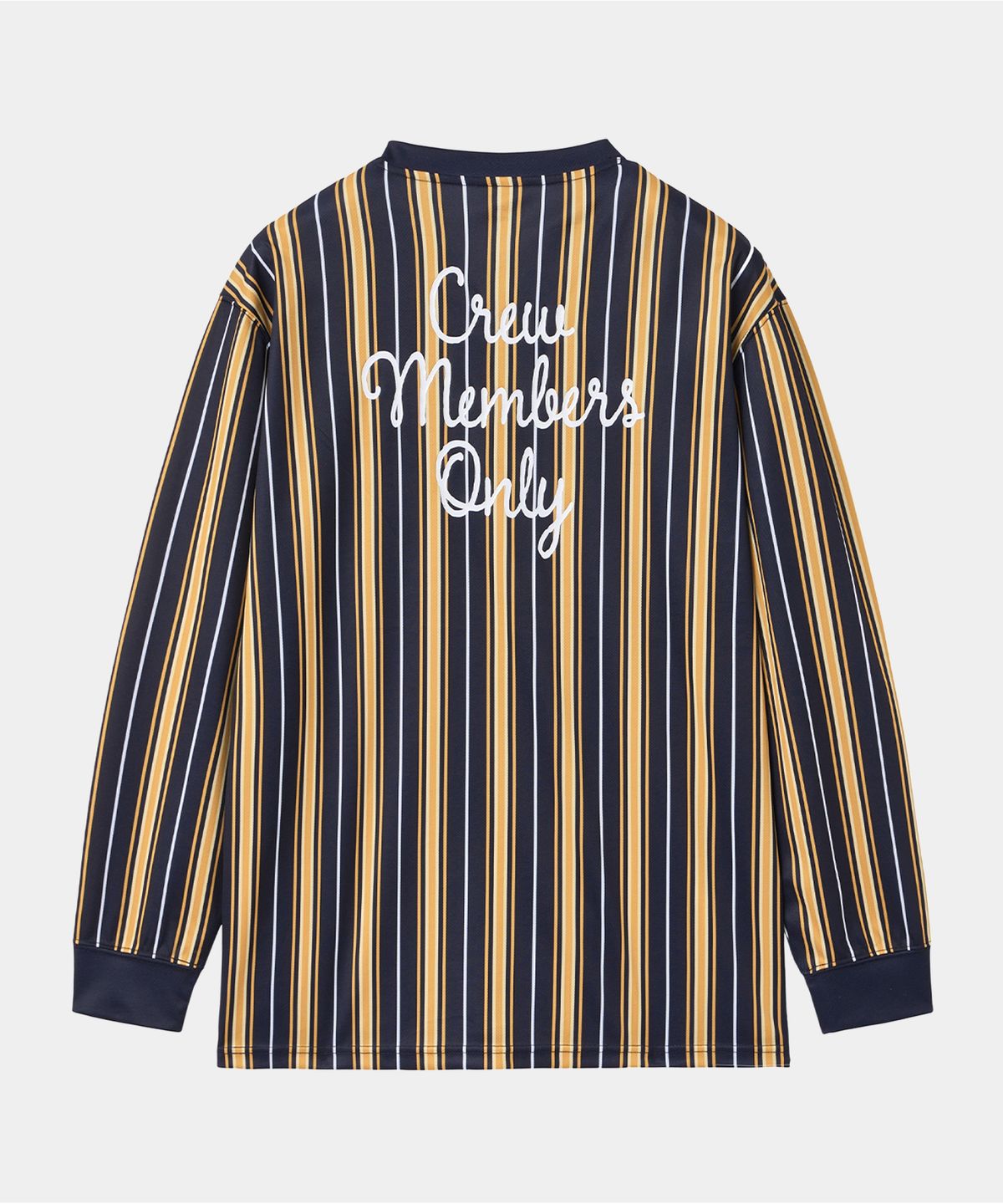 크루멤버스온리(CREW MEMBERS ONLY) KICK OFF JERSEY STRIPE NAVY YELLOW