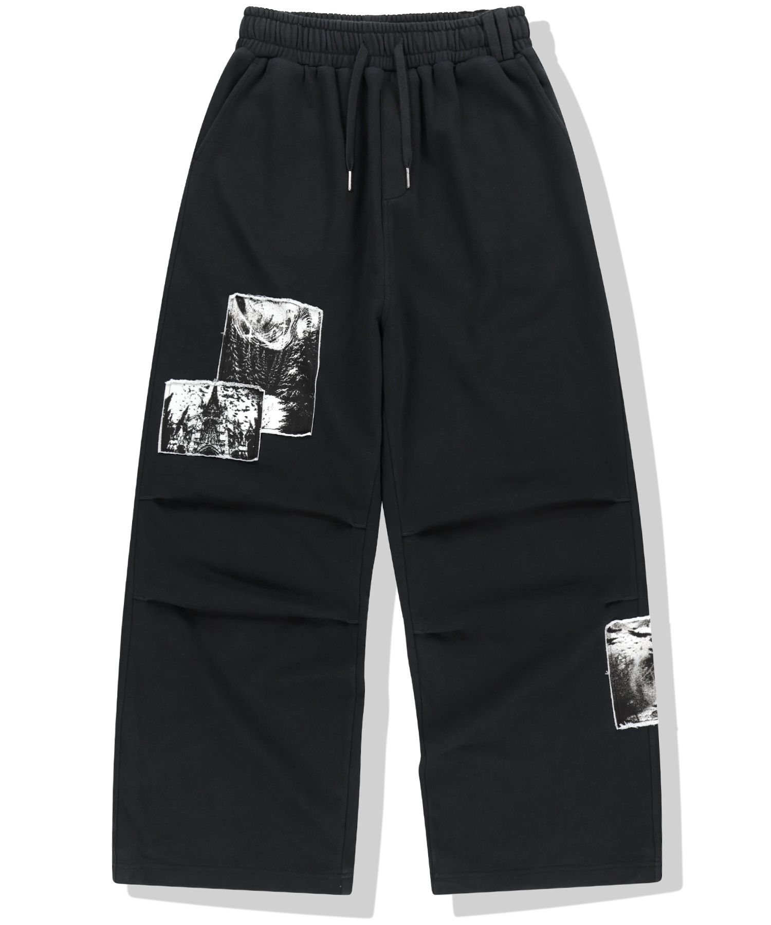 MUSINSA | NOT4NERD Cemetery Patch Parachute Sweat Pants - Black