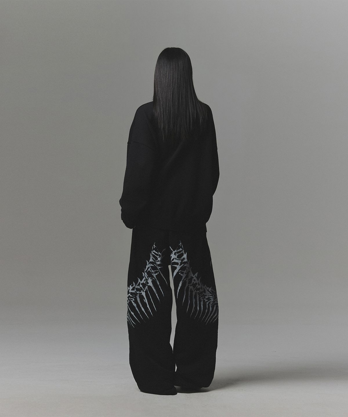 낫포너드(NOT4NERD) Veil Hairy Jacquard Knit - Black