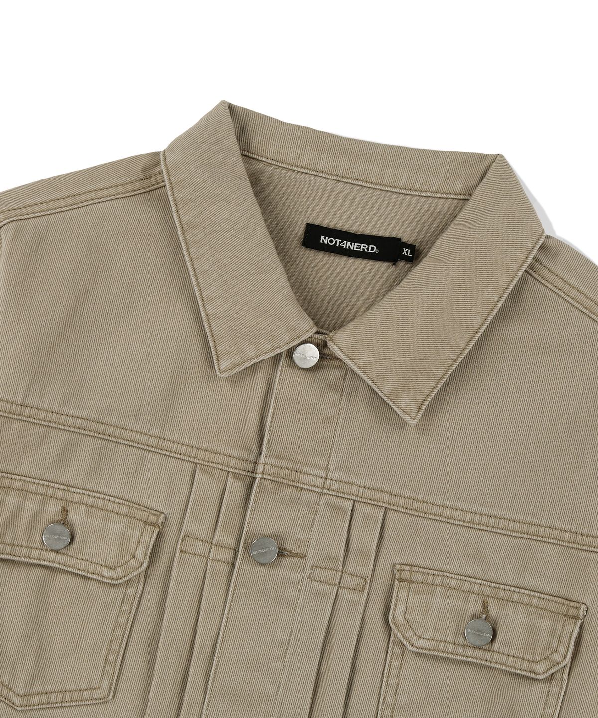 낫포너드(NOT4NERD) Abyss Horizon Denim Trucker Jacket - Beige