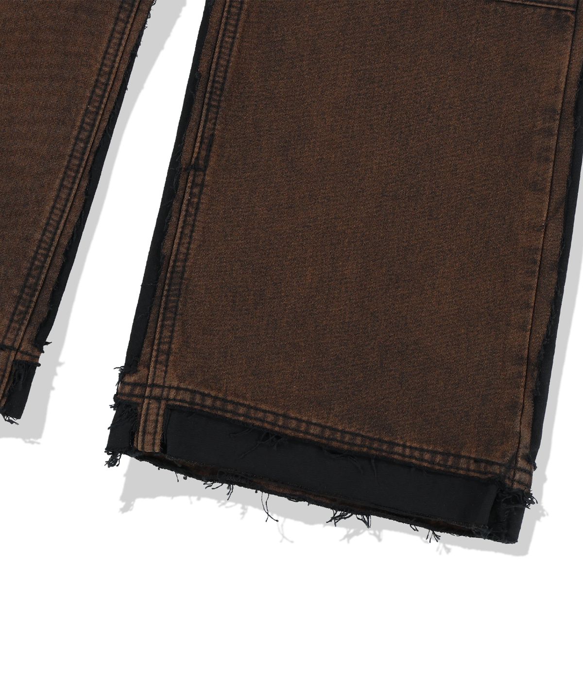 낫포너드(NOT4NERD) Washed Deconstructed Double Knee Pants - Black