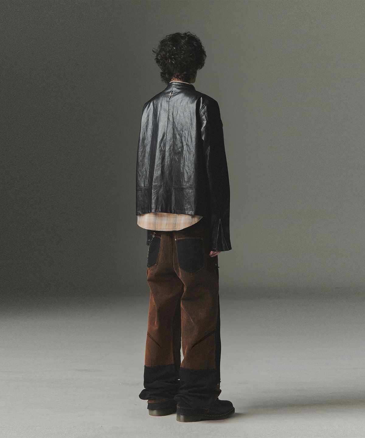 낫포너드(NOT4NERD) Washed Deconstructed Double Knee Pants - Black