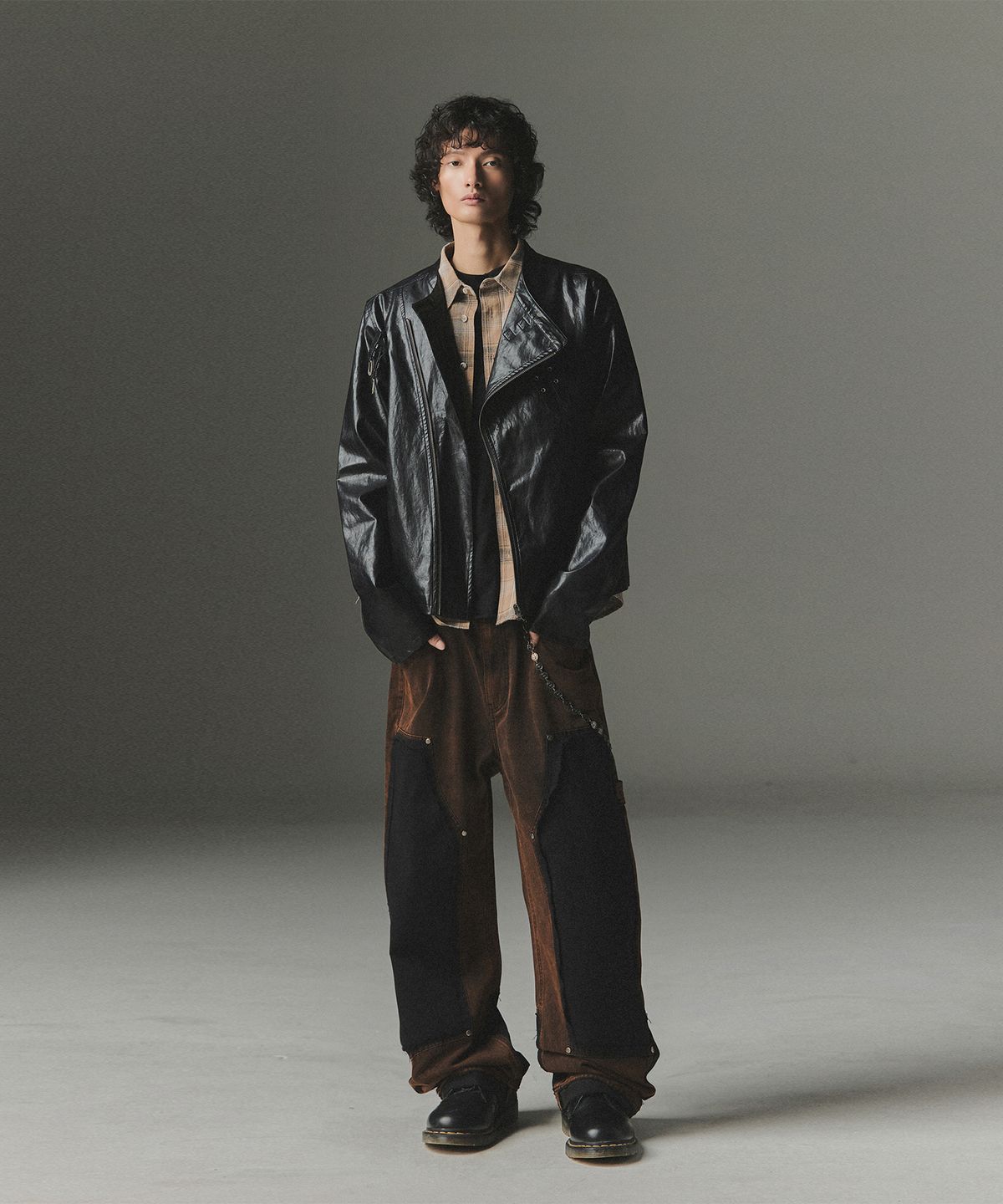 낫포너드(NOT4NERD) Washed Deconstructed Double Knee Pants - Black