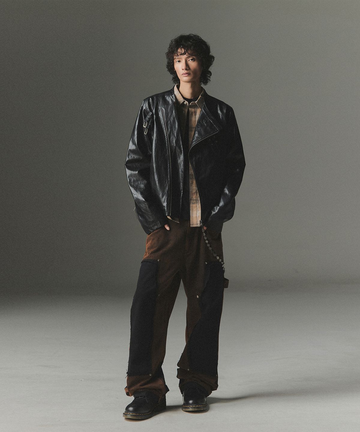 낫포너드(NOT4NERD) Washed Deconstructed Double Knee Pants - Black