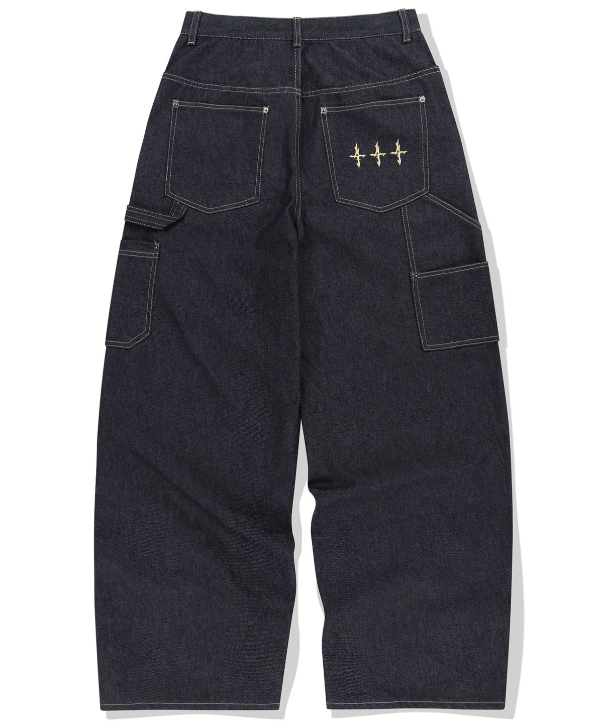 낫포너드(NOT4NERD) Stitch Double Knee Denim Pants - Deep Indigo