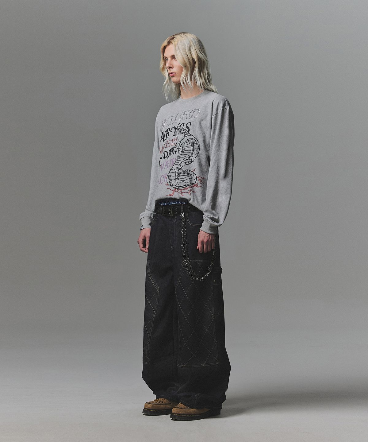 낫포너드(NOT4NERD) Stitch Double Knee Denim Pants - Deep Indigo