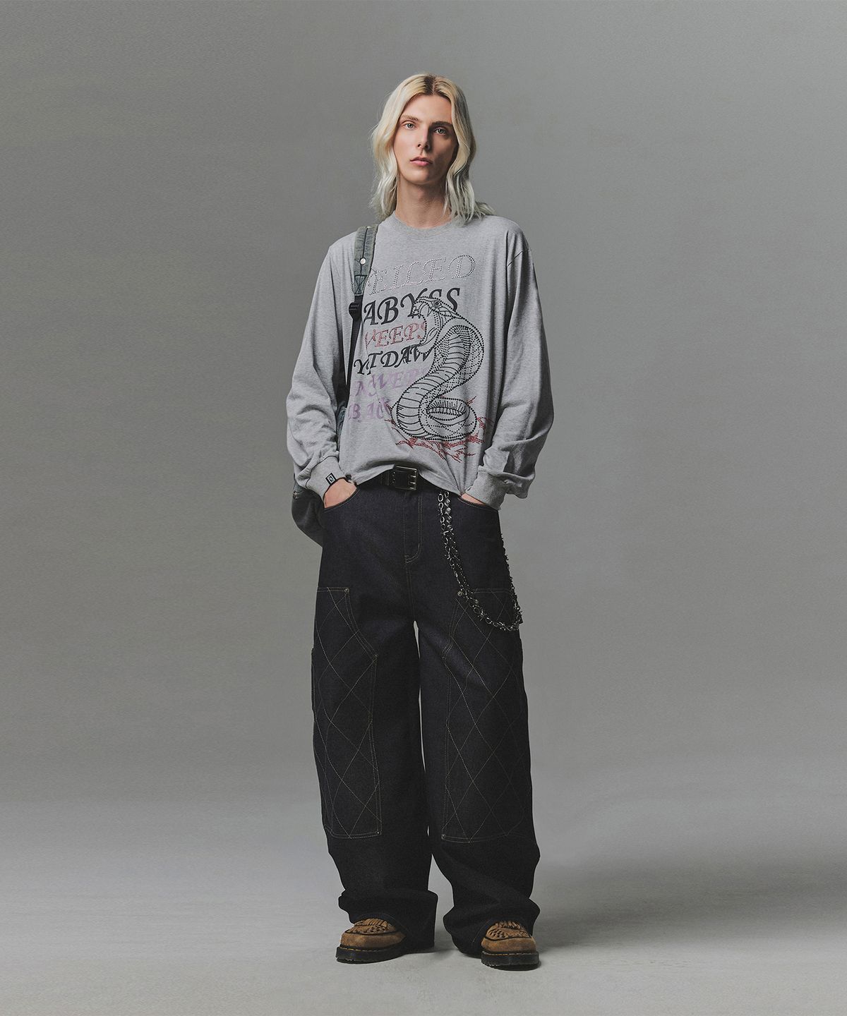 낫포너드(NOT4NERD) Stitch Double Knee Denim Pants - Deep Indigo