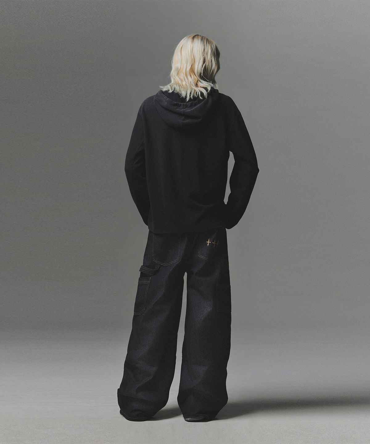 낫포너드(NOT4NERD) Stitch Double Knee Denim Pants - Deep Indigo