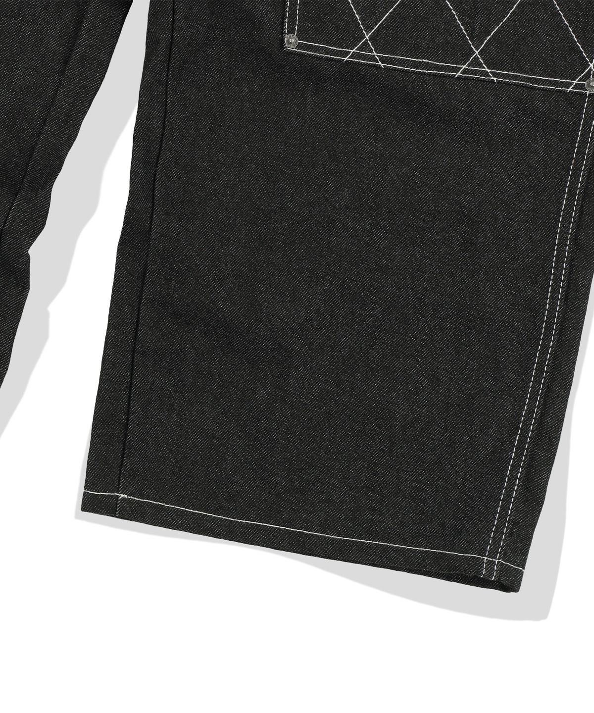 낫포너드(NOT4NERD) Stitch Double Knee Denim Pants - Black