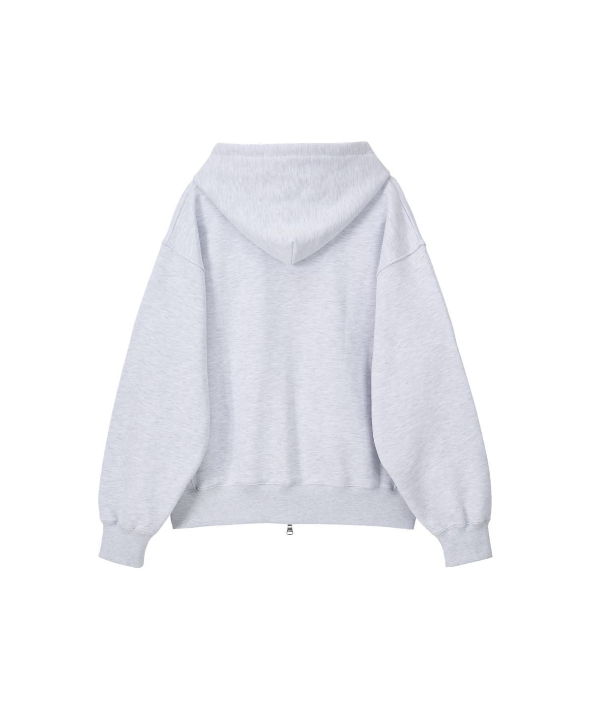 노앙(NOHANT) LONELY/LOVELY FELT HOODIE ZIP-UP ASH GRAY