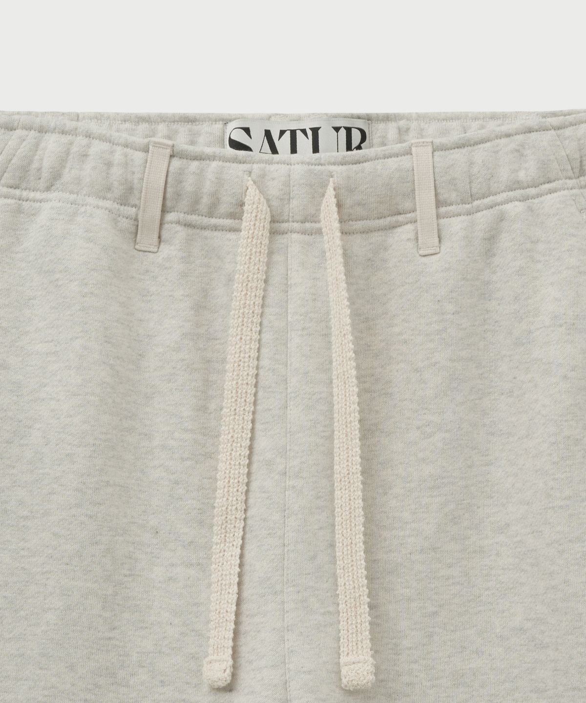 세터(SATUR) 카고 와이드 스웨트팬츠 멜란지 아이보리