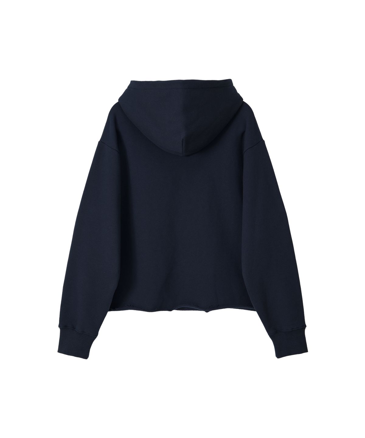 노앙(NOHANT) [기모] LONELY/LOVELY FLUFF CUT OFF HOODIE NAVY