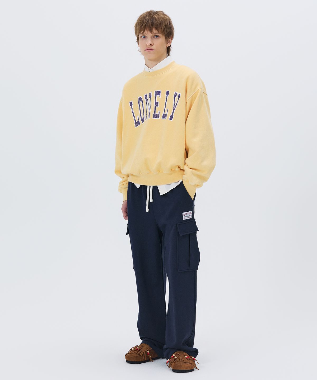 노앙(NOHANT) LONELY/LOVELY WASHED SWEATSHIRT MUSTARD