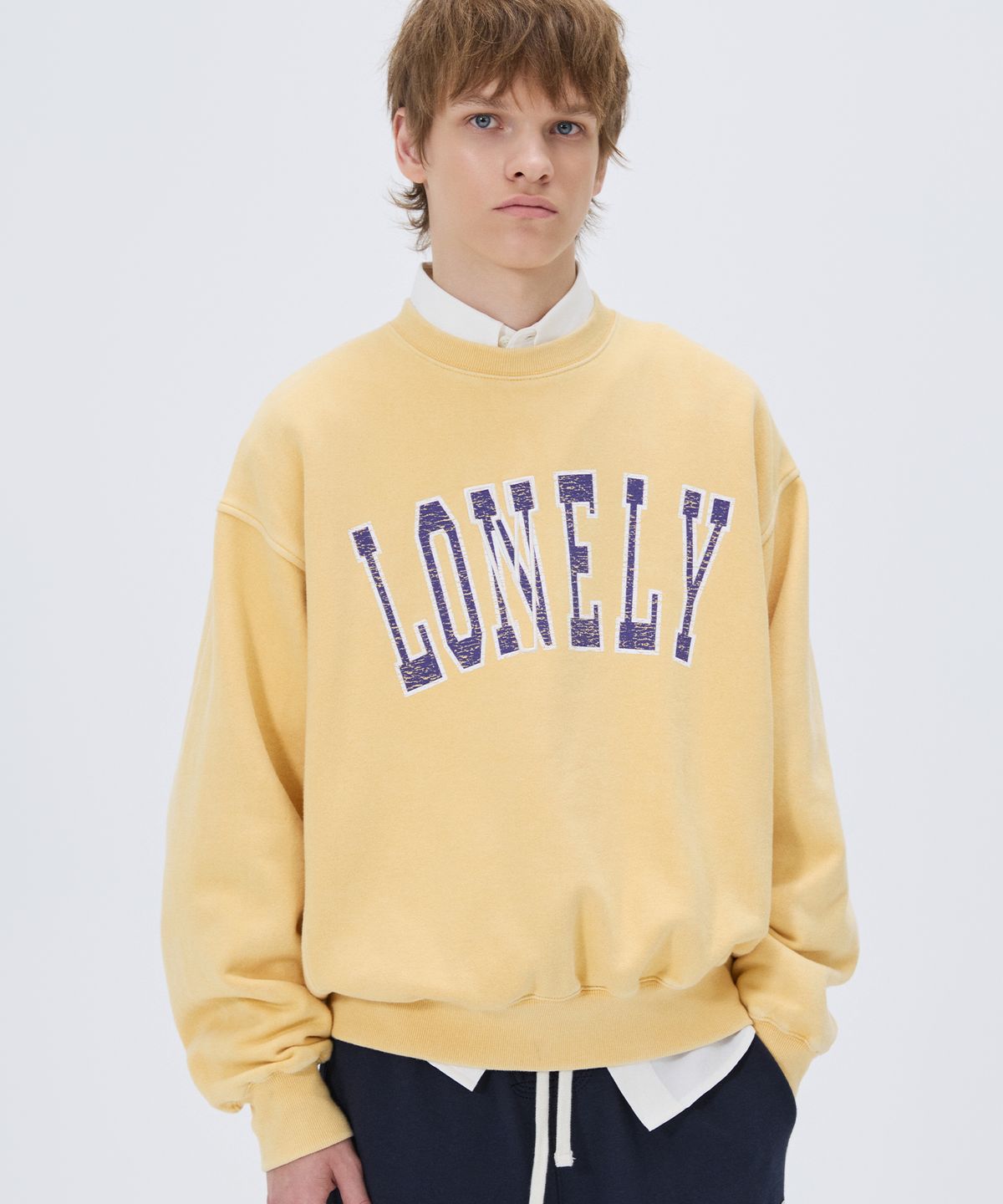 노앙(NOHANT) LONELY/LOVELY WASHED SWEATSHIRT MUSTARD