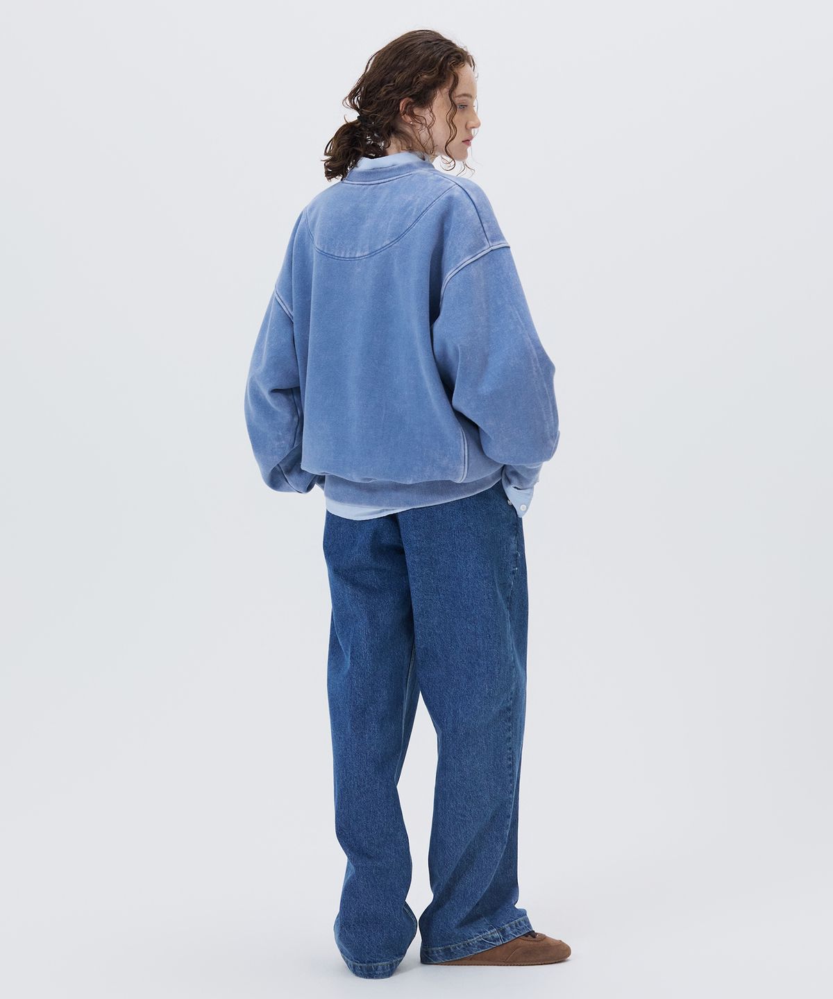 노앙(NOHANT) LONELY/LOVELY WASHED SWEATSHIRT BLUE