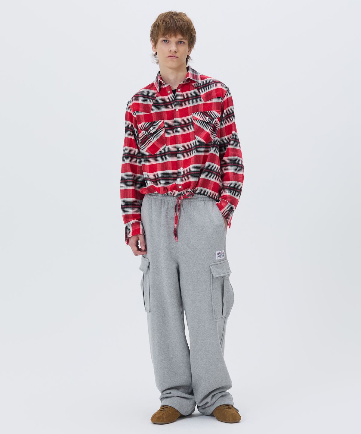 노앙(NOHANT) SWEAT UTILITY CARGO PANTS GRAY