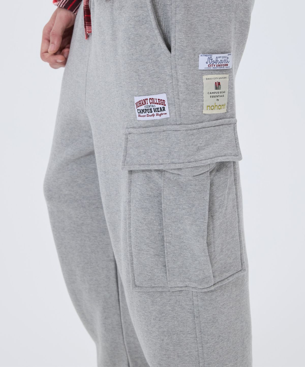 노앙(NOHANT) SWEAT UTILITY CARGO PANTS GRAY