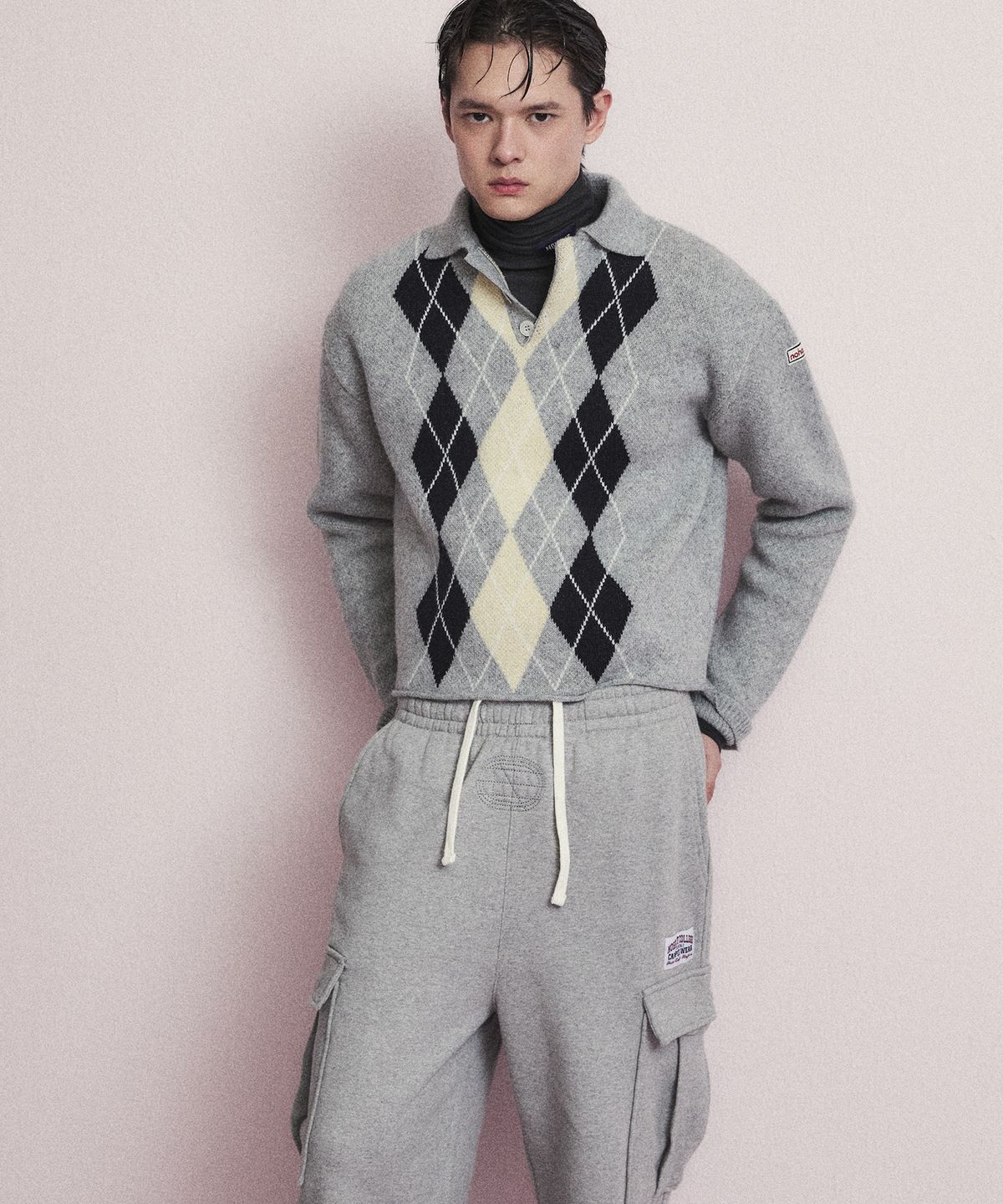 노앙(NOHANT) SWEAT UTILITY CARGO PANTS GRAY