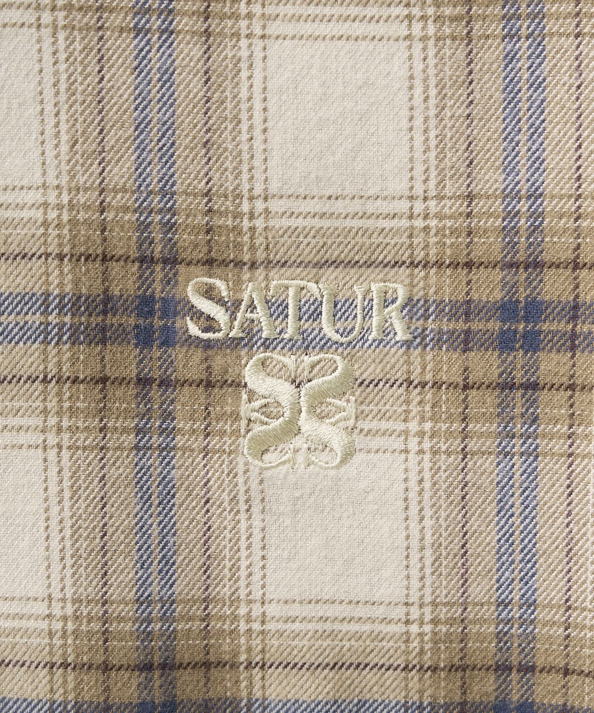 세터(SATUR) (W) 클래식 플란넬 체크 셔츠 베이지