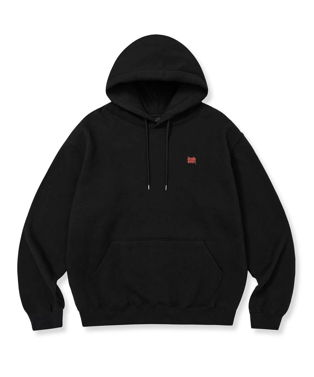 브라운브레스(BROWNBREATH) PAISLEY TAG HOODIE - BLACK