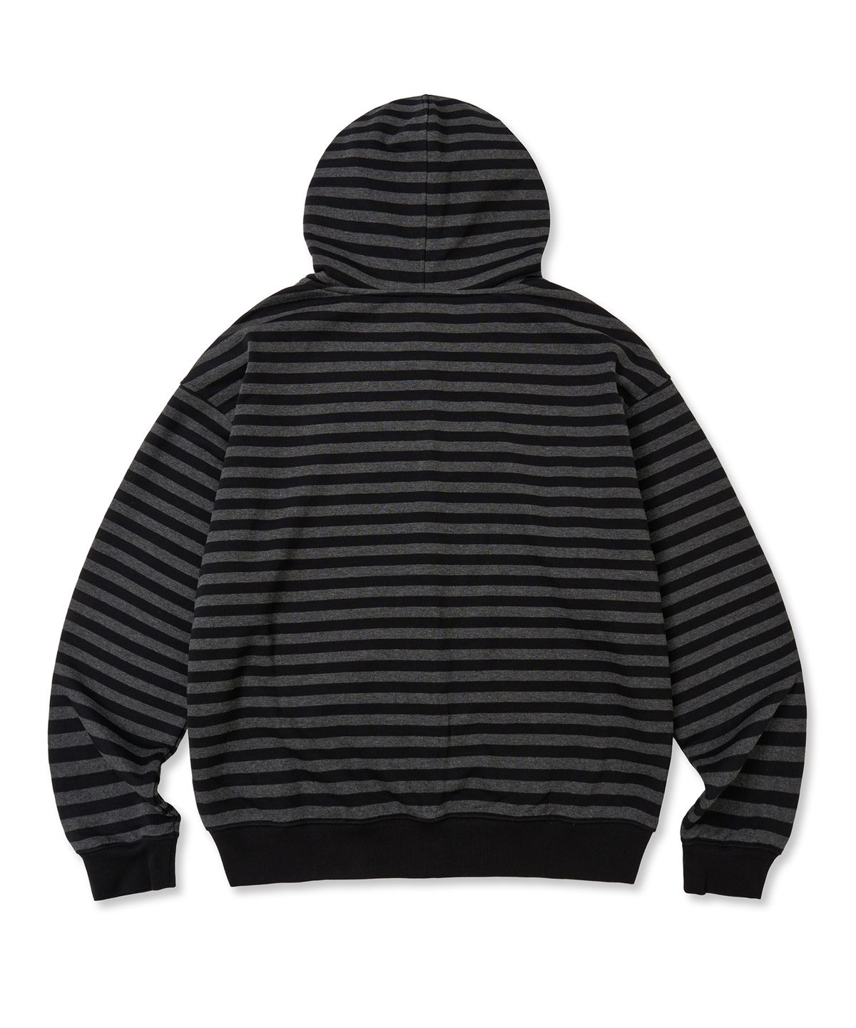 브라운브레스(BROWNBREATH) TAG STRIPE HOOD ZIP UP - CHARCOAL
