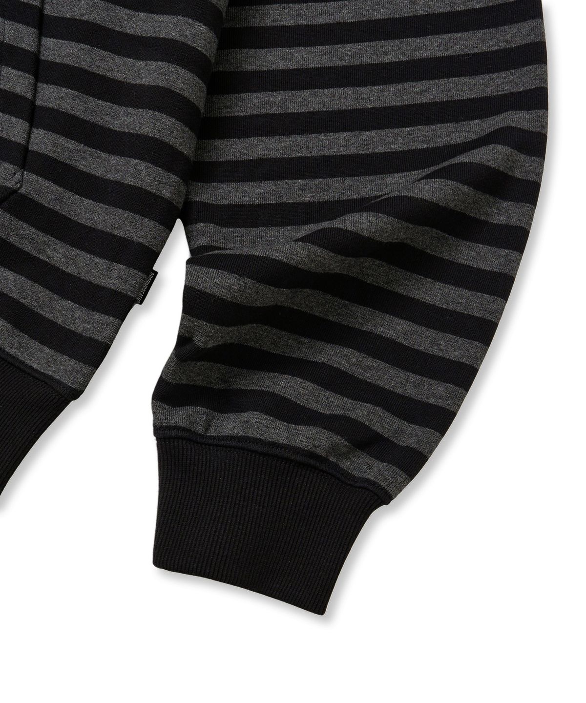 브라운브레스(BROWNBREATH) TAG STRIPE HOOD ZIP UP - CHARCOAL