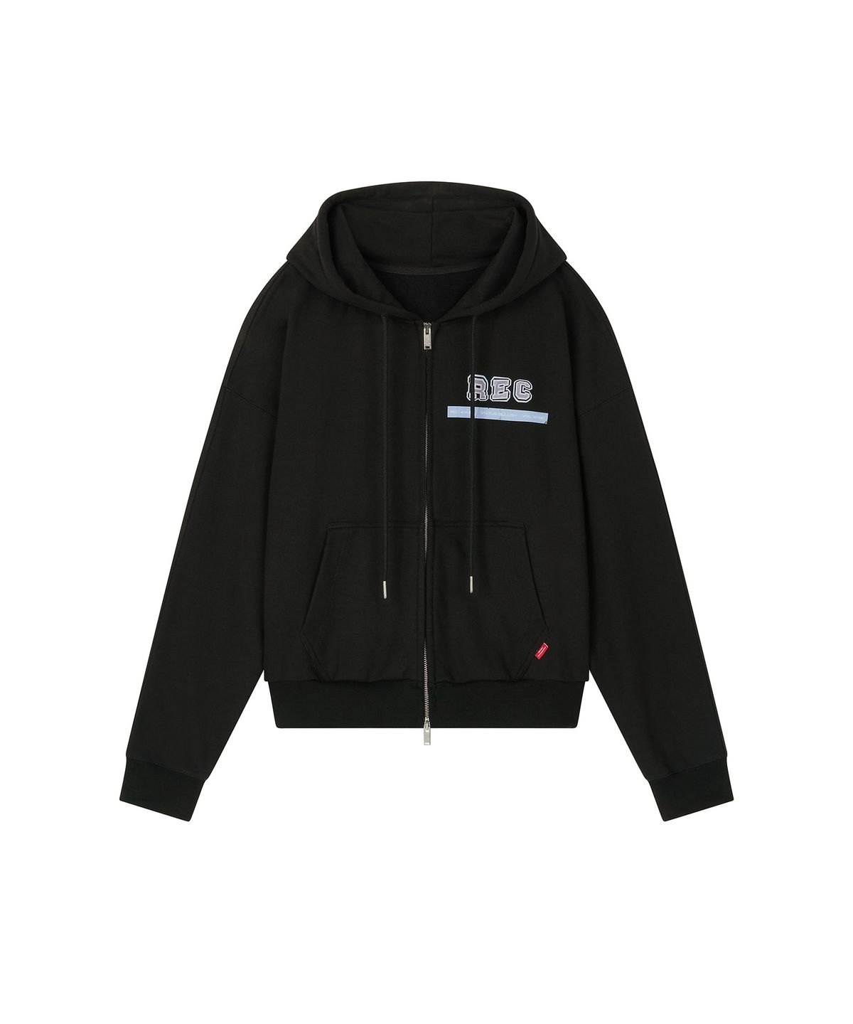 레코딩하우스(RECORDINGHOUSE) REC GRAPHIC HOODIE ZIP UP [BLACK]