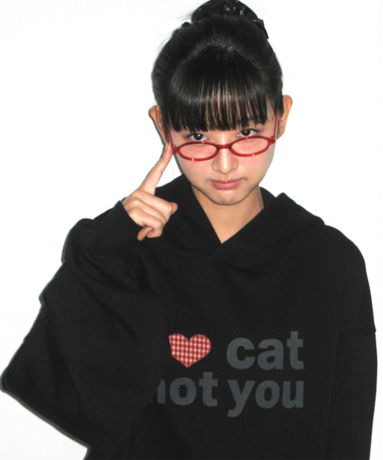 MUSINSA公式 | ITZAVIBE I LOVE CAT NOT YOU CAT EAR HOODIE