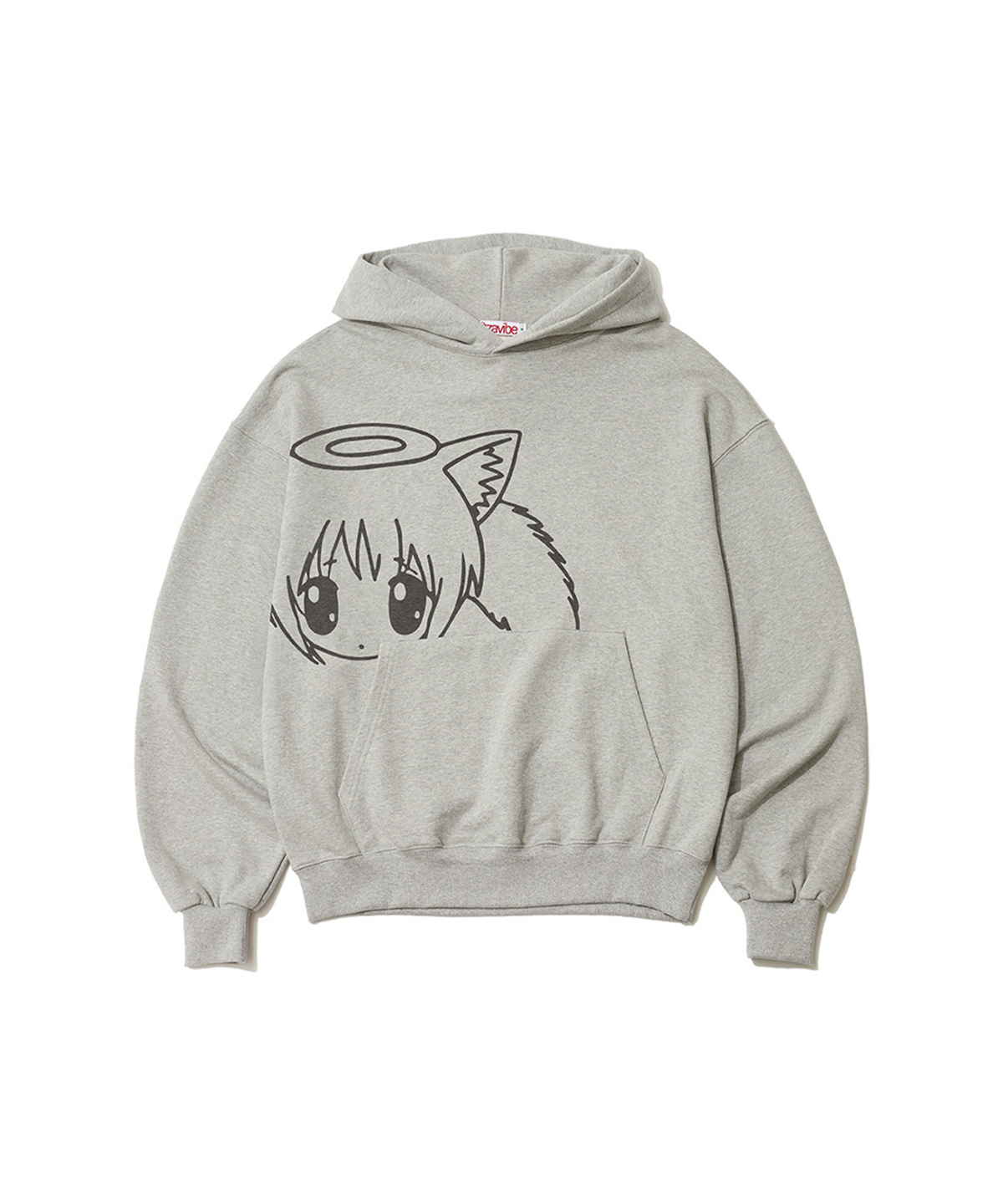 잇자바이브(ITZAVIBE) CAT GIRL HOODIE - GRAY
