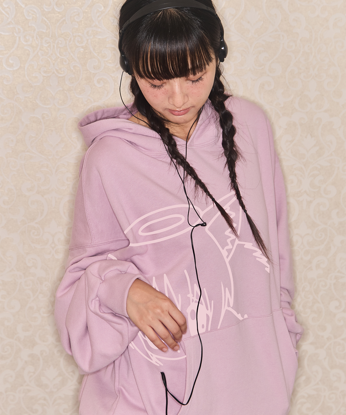 잇자바이브(ITZAVIBE) CAT GIRL HOODIE - PINK