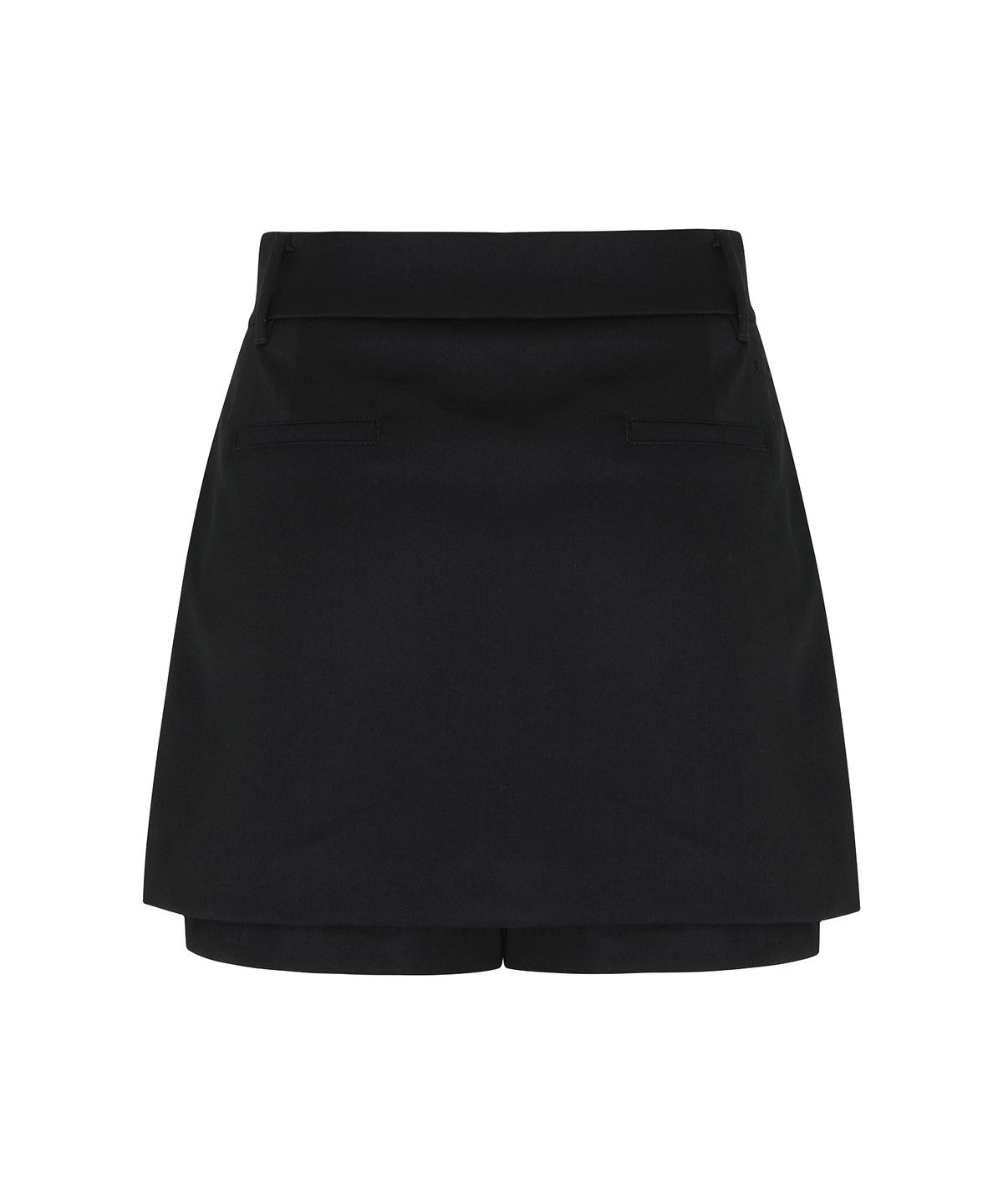 플레이부(PLAYBOO) TWILL LAYERED SKIRT PANTS_Black