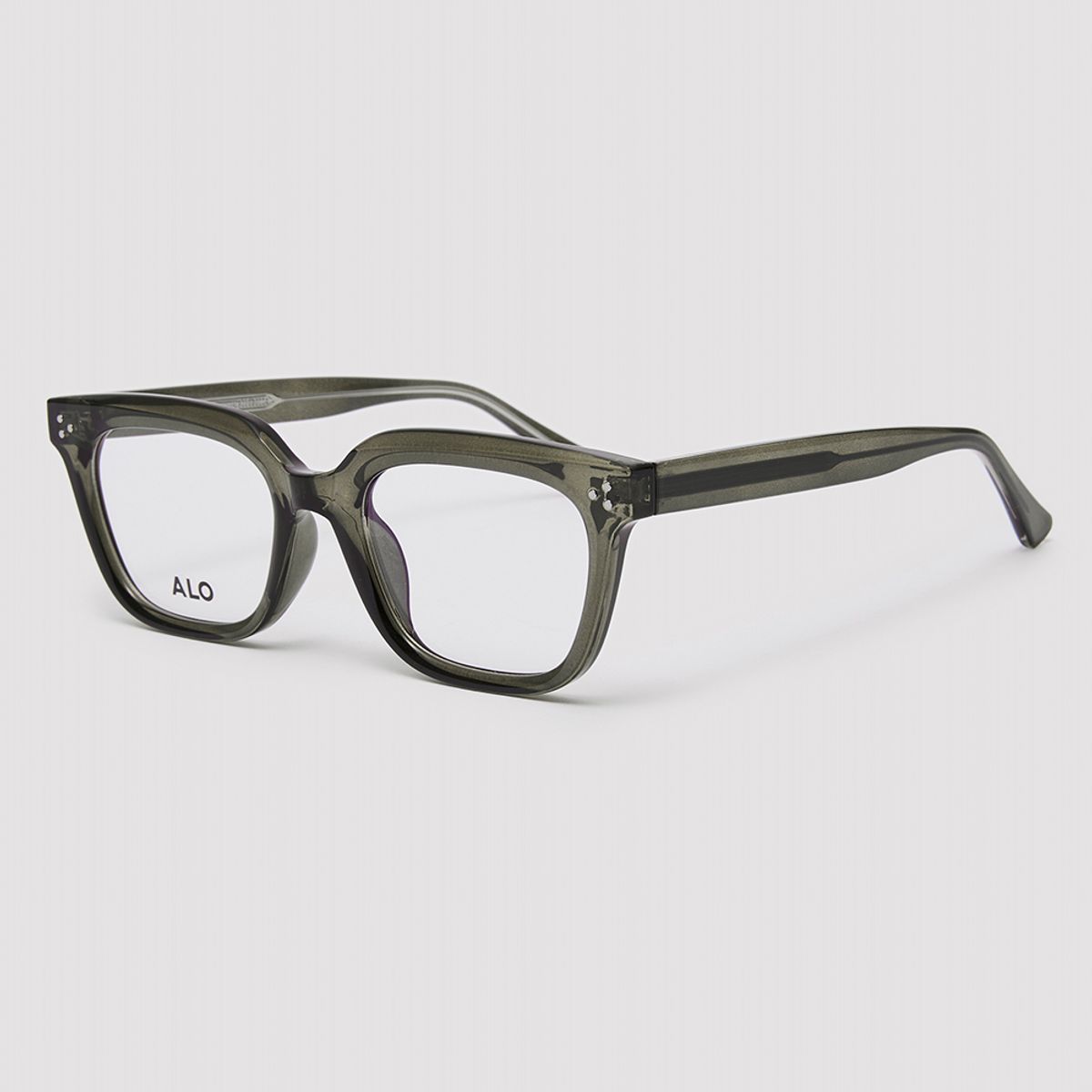 알로아이웨어(ALO EYEWEAR) [Essential] AL5504 1313G 잭클린 스퀘어 카키 안경테 블루라이트 차단 렌즈 선택