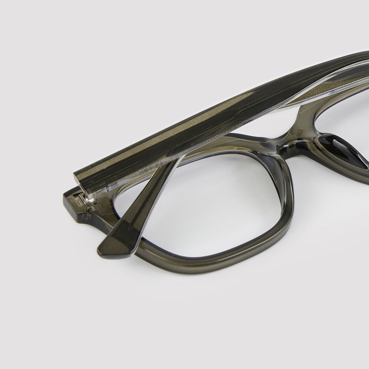 알로아이웨어(ALO EYEWEAR) [Essential] AL5504 1313G 잭클린 스퀘어 카키 안경테 블루라이트 차단 렌즈 선택
