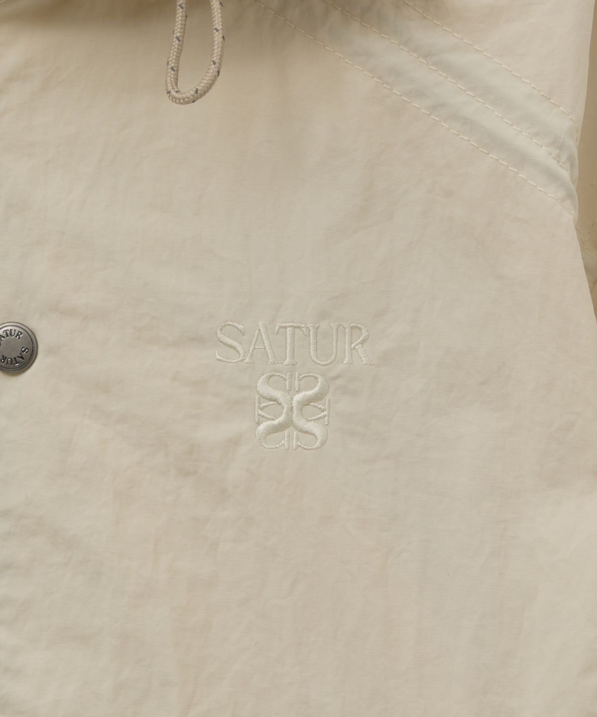 세터(SATUR) (W) 마론 나일론 크롭 봄버 자켓 라이트 베이지