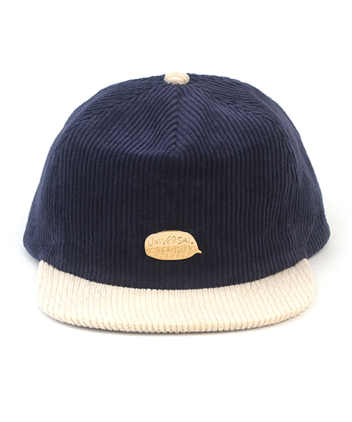 유니버셜 케미스트리(UNIVERSAL CHEMISTRY) Corduroy Navy Ivory Snapback Cap 코듀로이모자