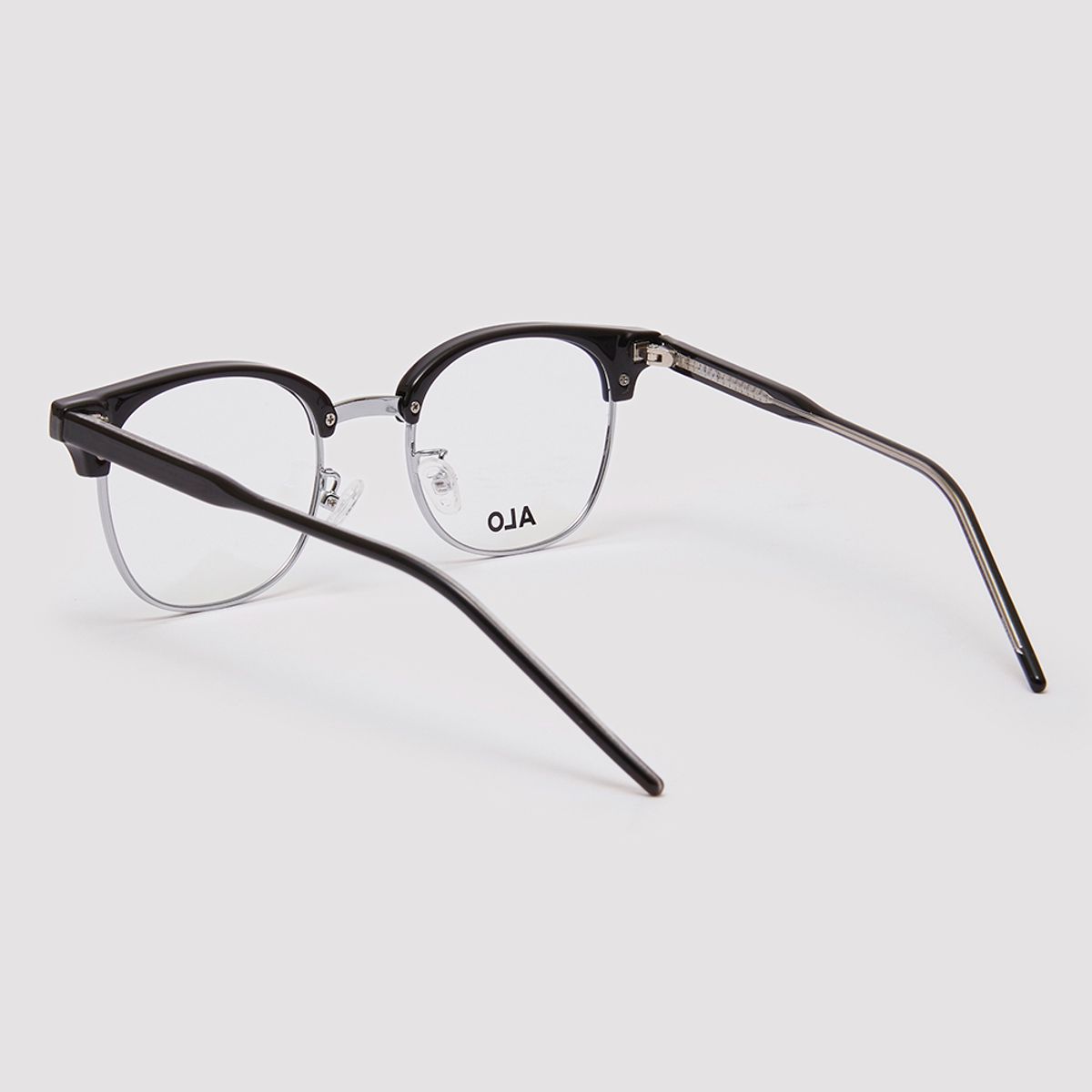 알로아이웨어(ALO EYEWEAR) [Essential] AL5506 0911G 하금테 블랙/실버 안경테 블루라이트 차단 렌즈 선택