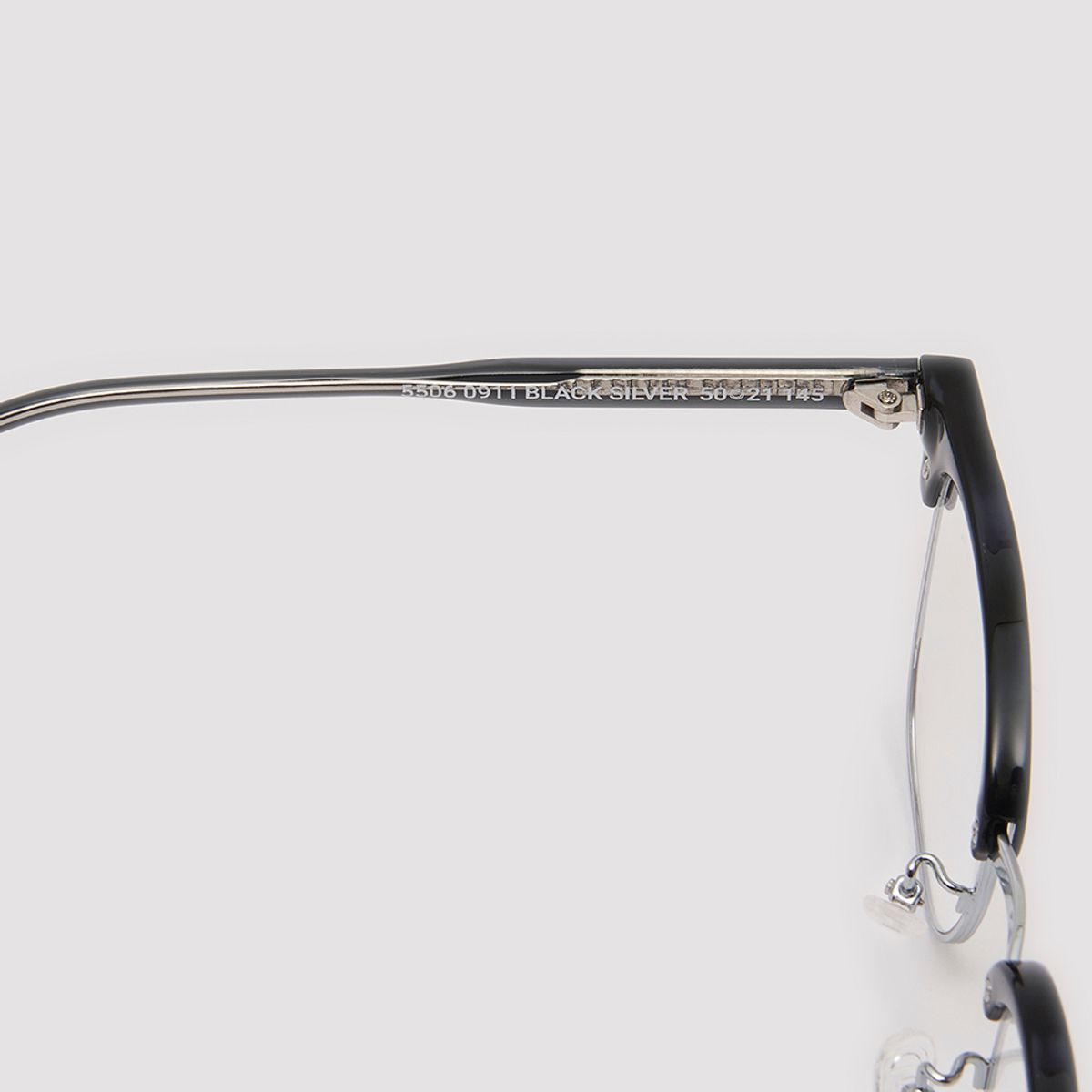 알로아이웨어(ALO EYEWEAR) [Essential] AL5506 0911G 하금테 블랙/실버 안경테 블루라이트 차단 렌즈 선택