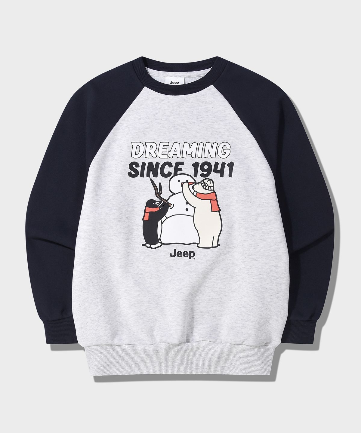 지프키즈(JEEPKIDS) 스노우맨 투톤 맨투맨(KQ5TSU813MI)
