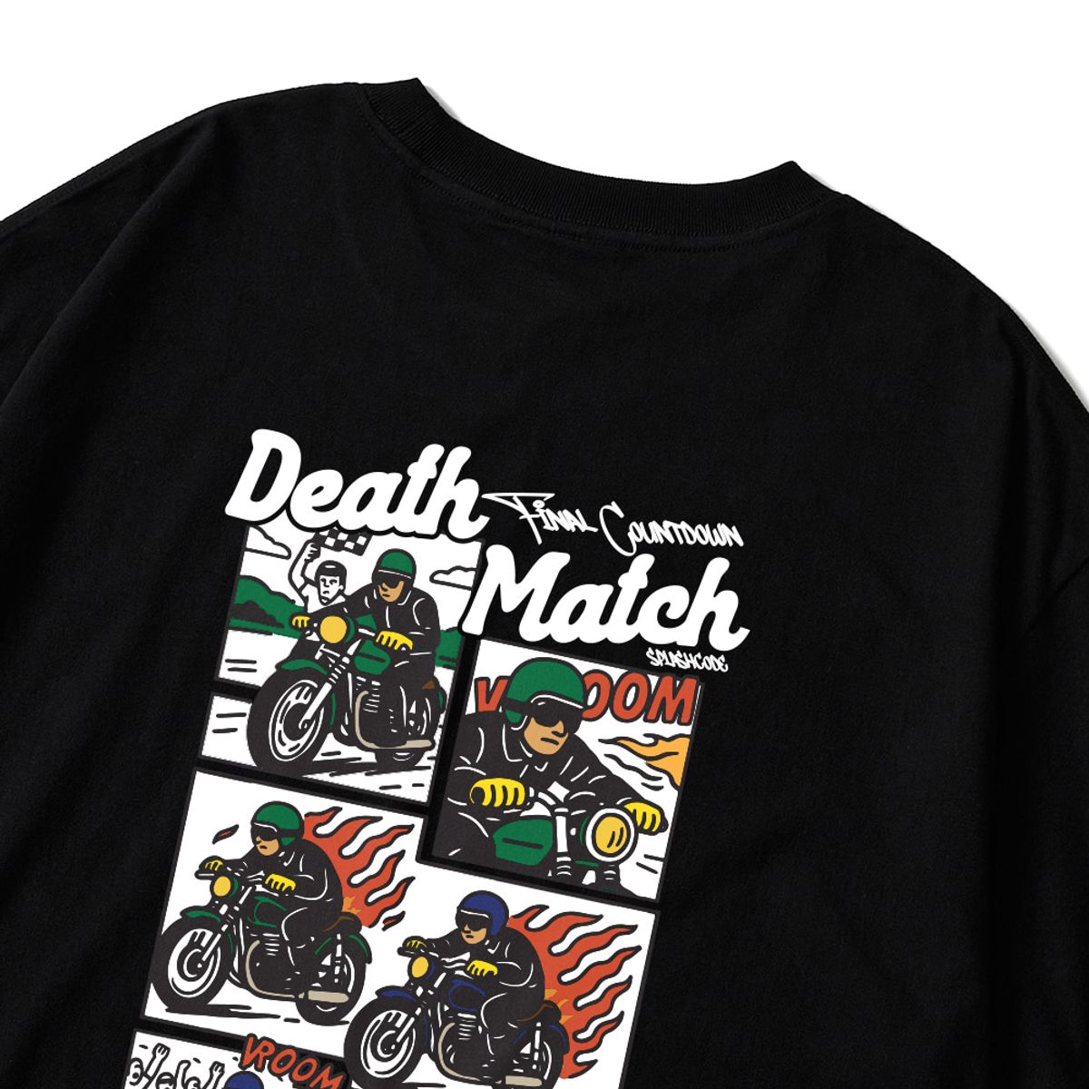 스플래시코드(SPLASHCODE) 롱슬리브 블랙 - 데스매치 카툰(Death Match Cartoon)