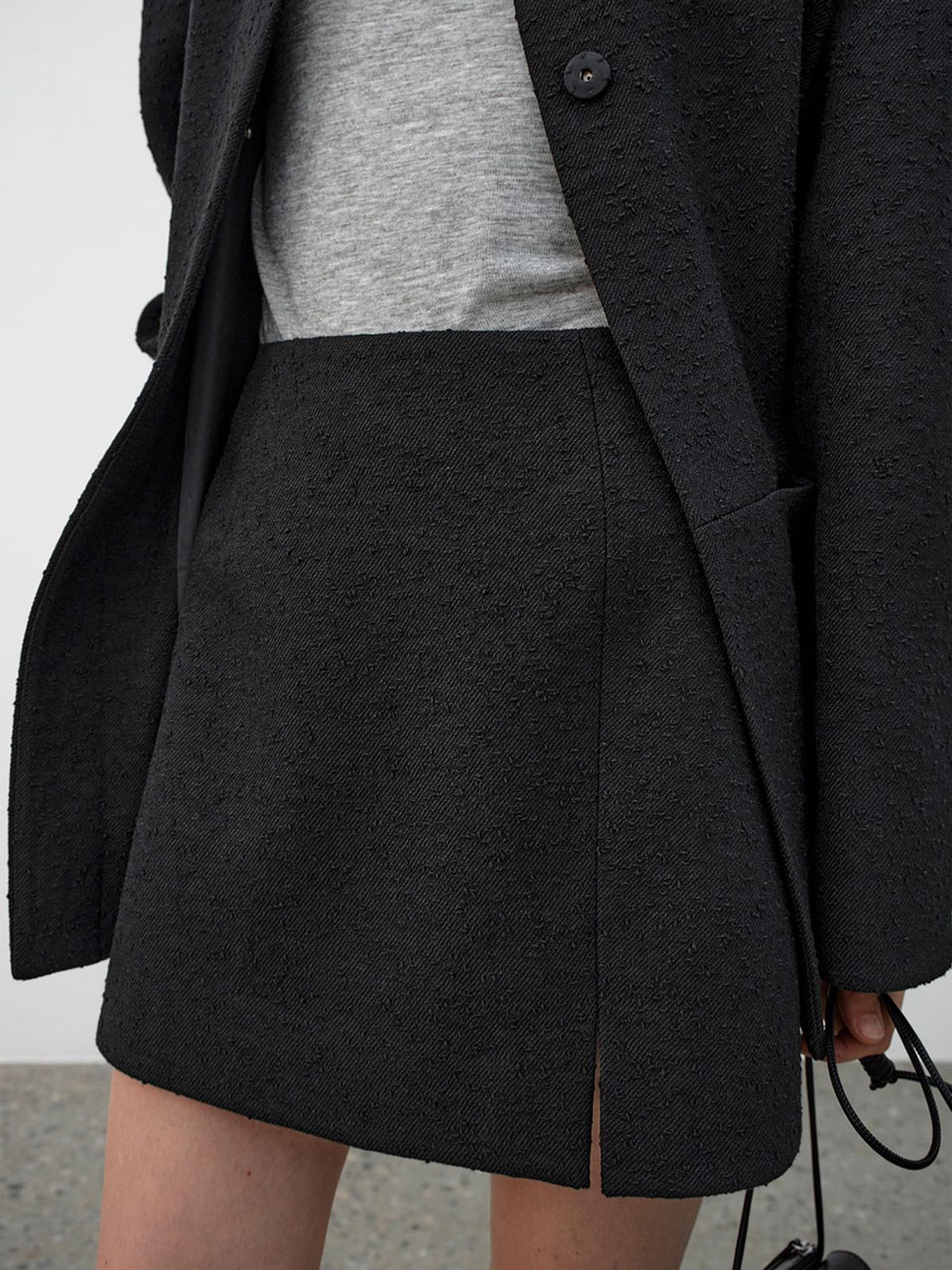 아틀리에 나인(ATELIER NAIN) SLIT TWEED SET-UP MINI SKIRT(SK-5049)