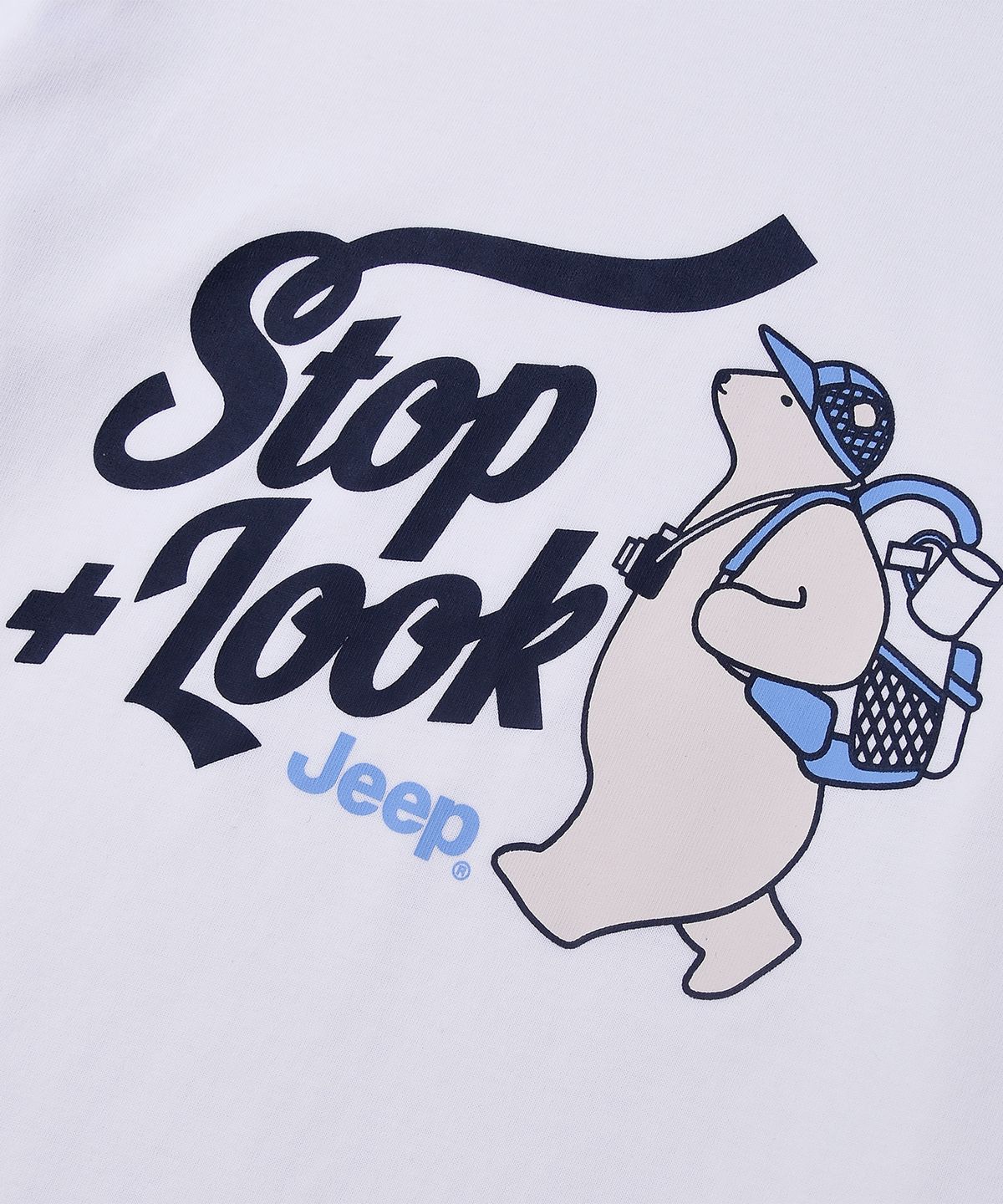 지프키즈(JEEPKIDS) 워킹베어 링거 티셔츠(KQ5TSU061WH)