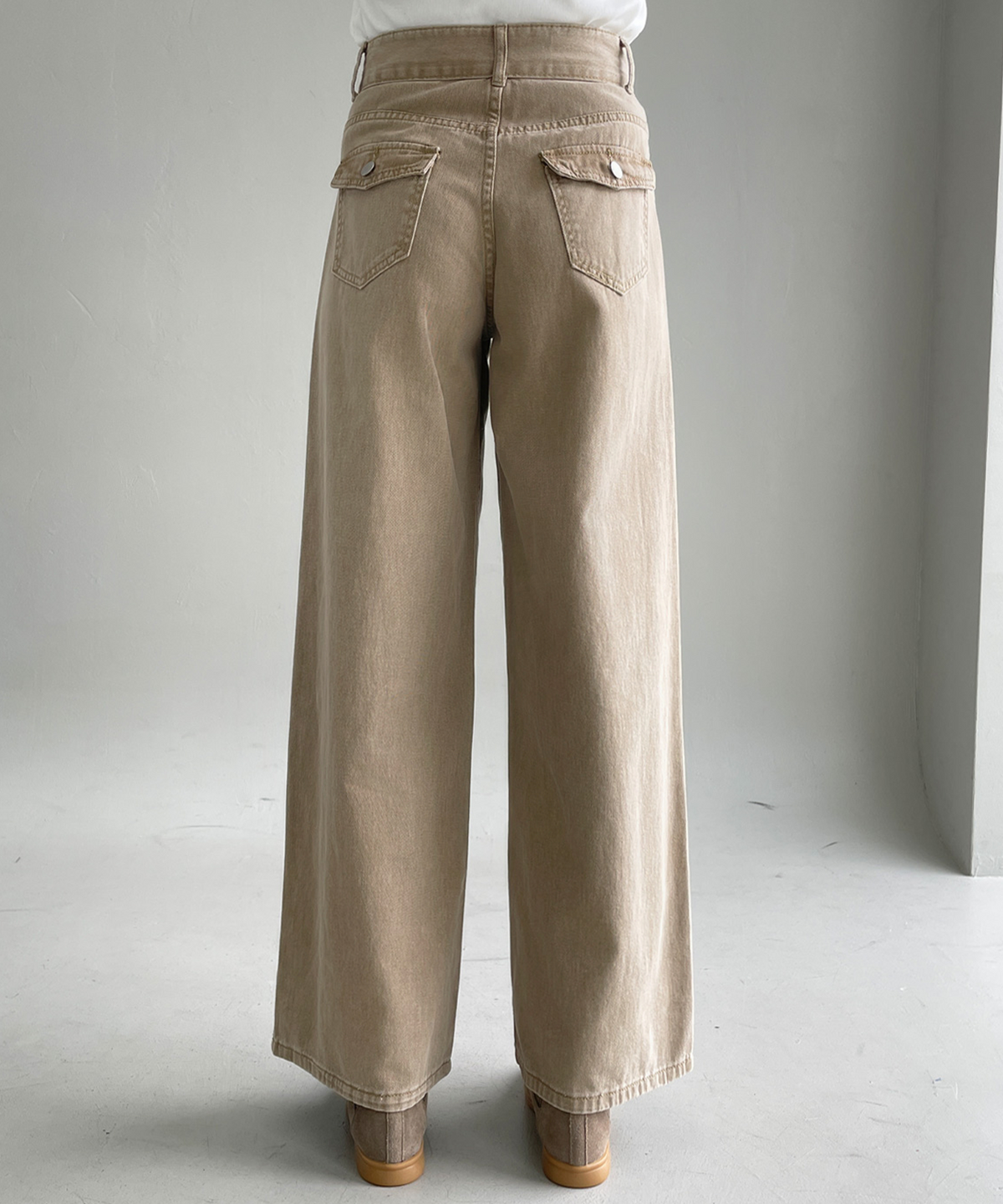 슬로우롤리(SLOWLOLLI) Classic wide cotton pants