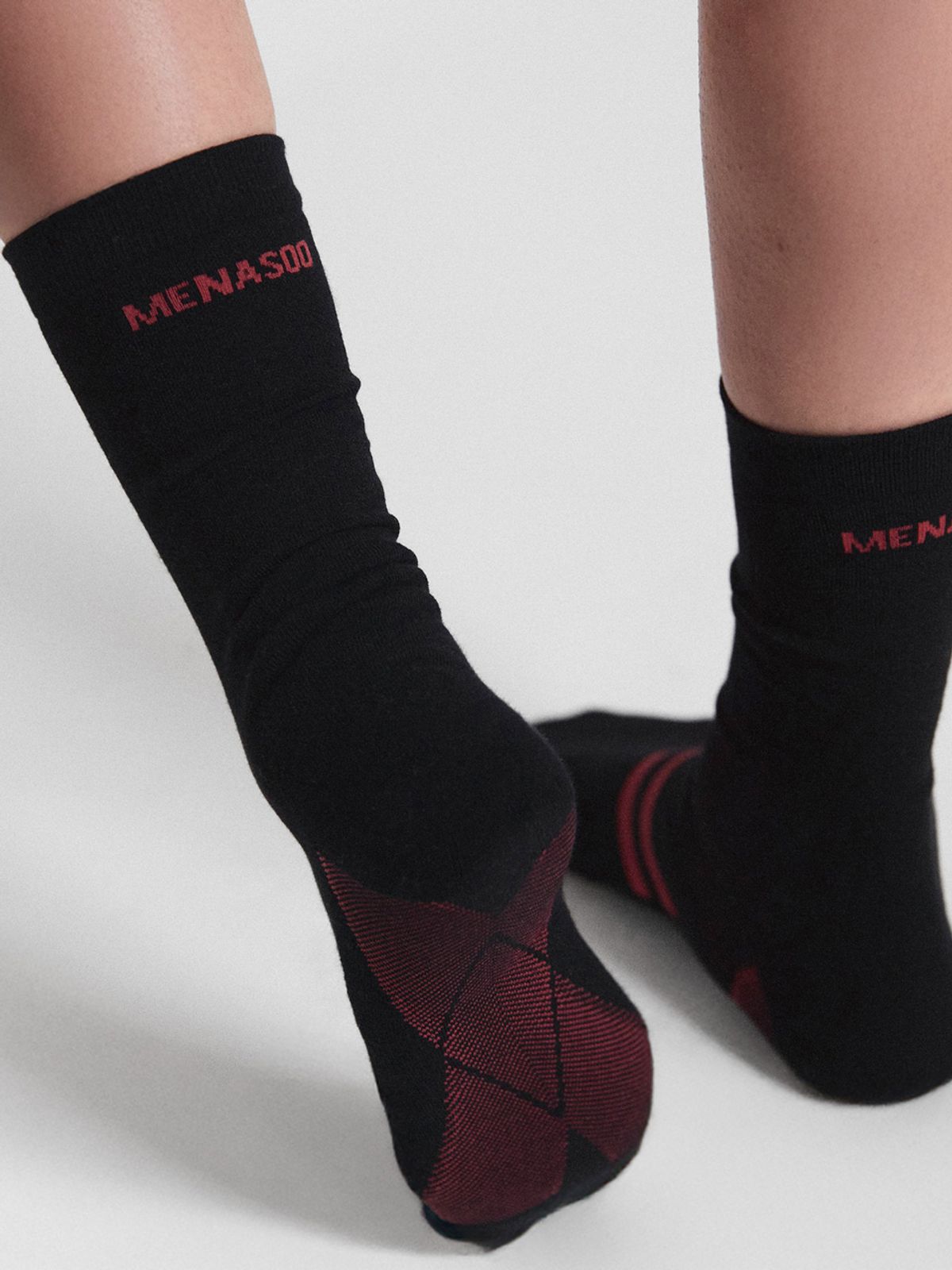 미나수(MENASOO) [5 PACK] Menasoo Soft Runsocks_Black