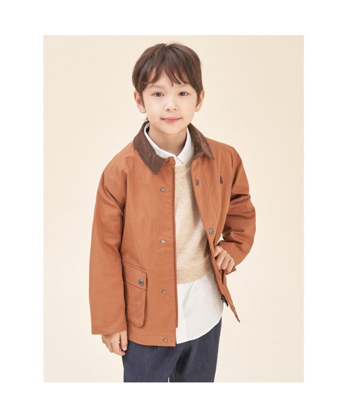 빈폴 키즈(BEANPOLE KIDS) 클래식 헌팅 재킷  브라운 (BI5839U02D)